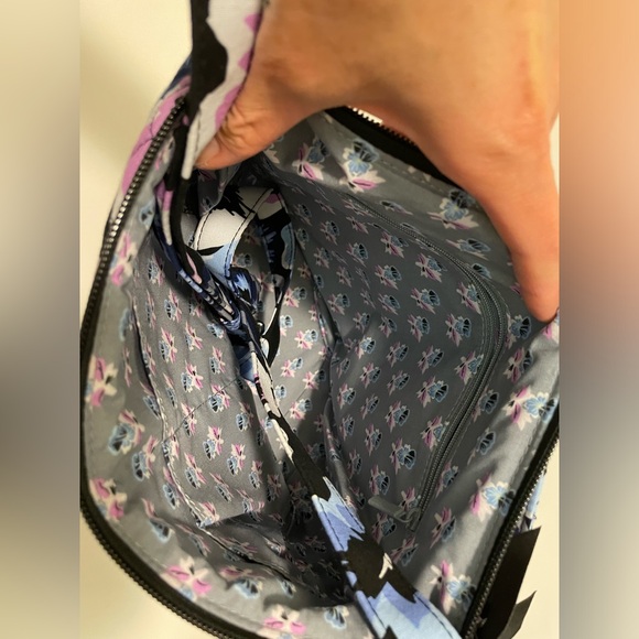 Vera Bradley Bucket Bag and AirPod Case in Plum Pansies EUC - Picture 6 of 6